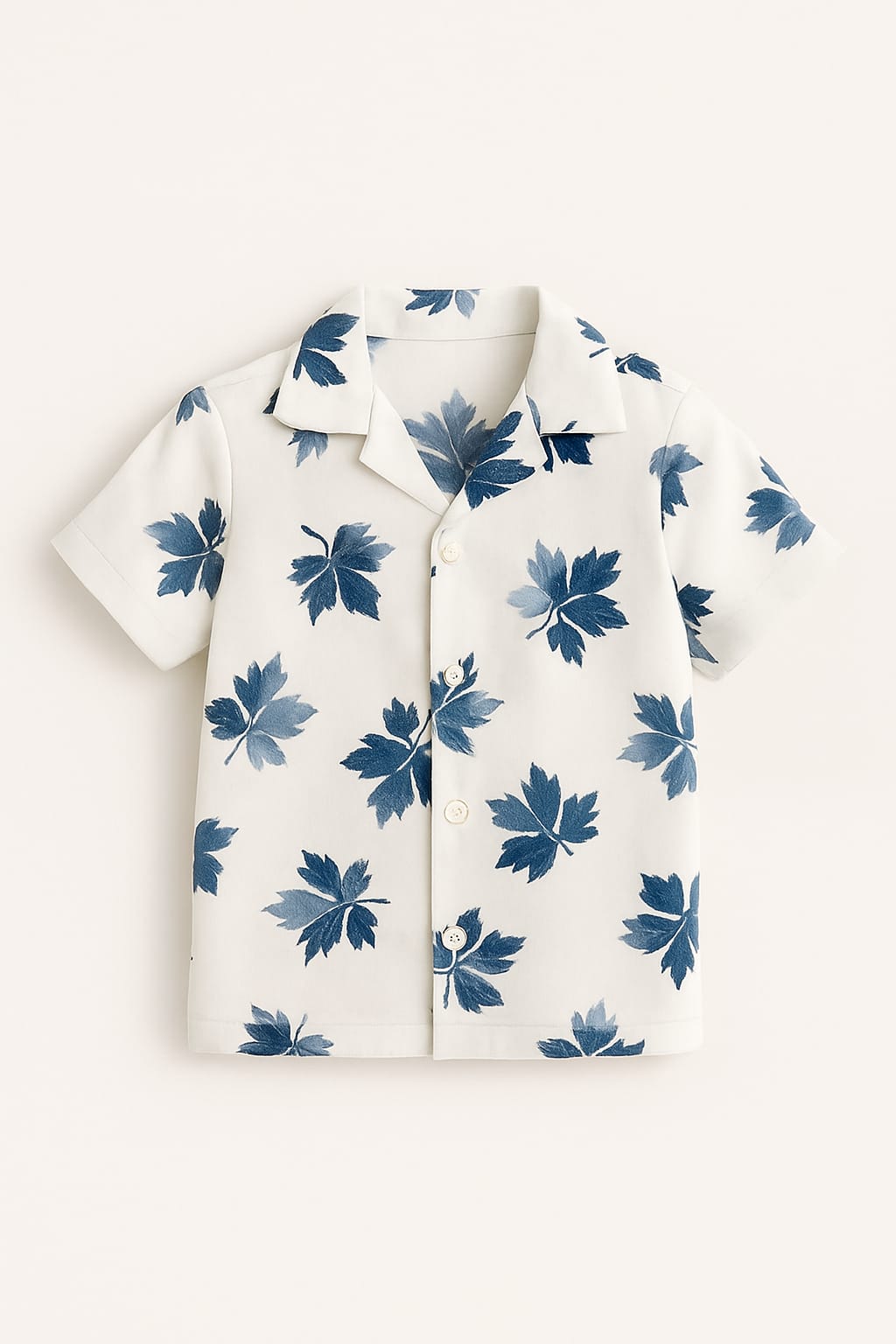 White Blue Leaf Co-ords Set (3-5 Years)