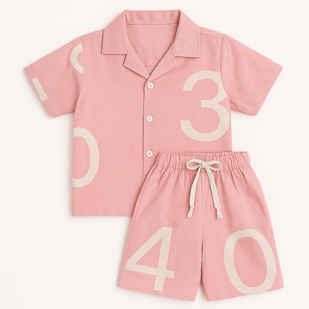 Pink Nunbers Co-ords Set