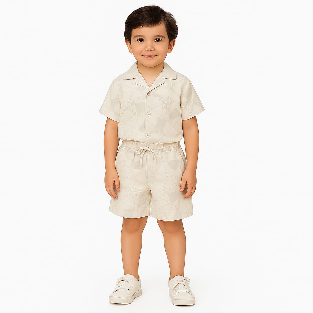 White Grey Lines Co-ords Set (2-12 Years)