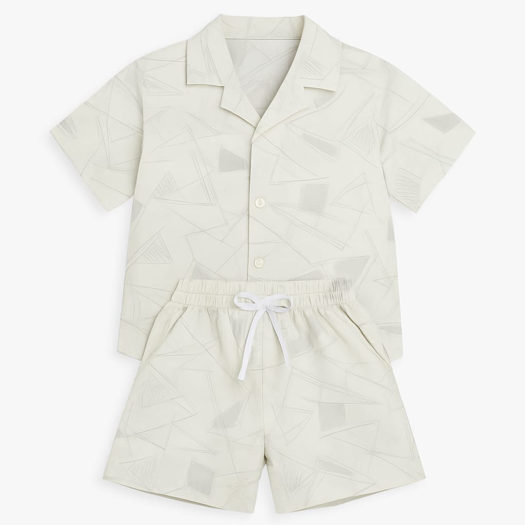 White Grey Lines Co-ords Set (2-12 Years)