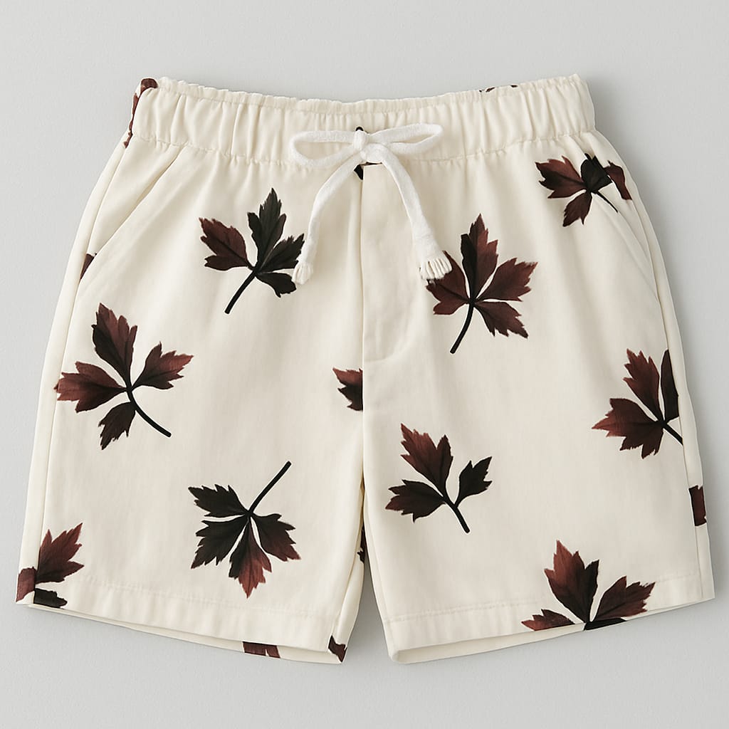 White Brown Leaf Co-ords Set (3-12 Years)