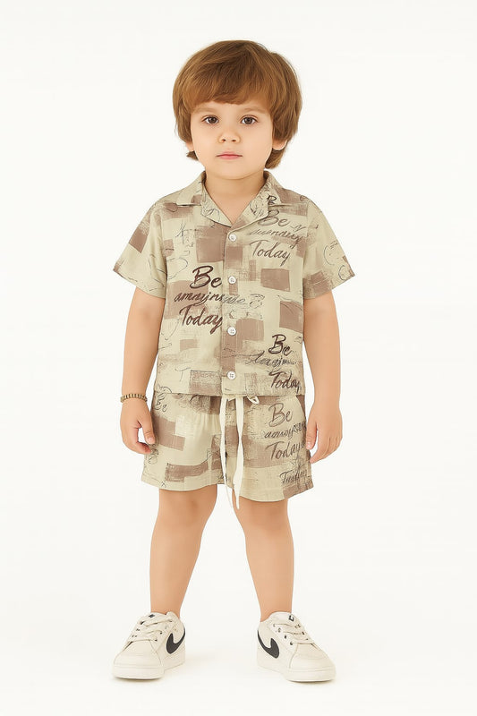 Tan Patches Co-ords Set