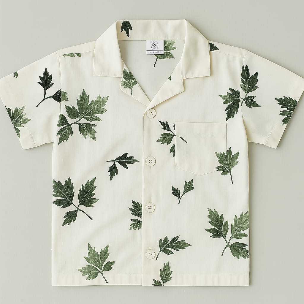 White Green Leaf Co-ords Set (3-12 Years)
